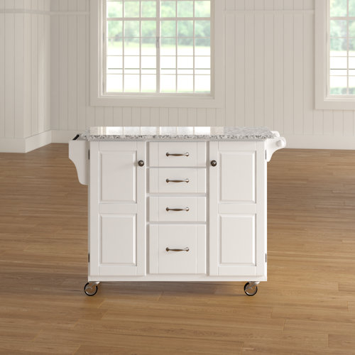 Red Barrel Studio® Littrell Granite Kitchen Island & Reviews Wayfair